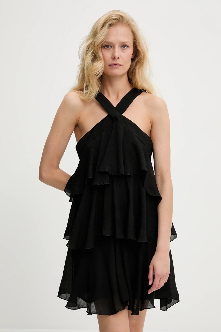 Answear Lab rochie culoarea negru, mini, drept