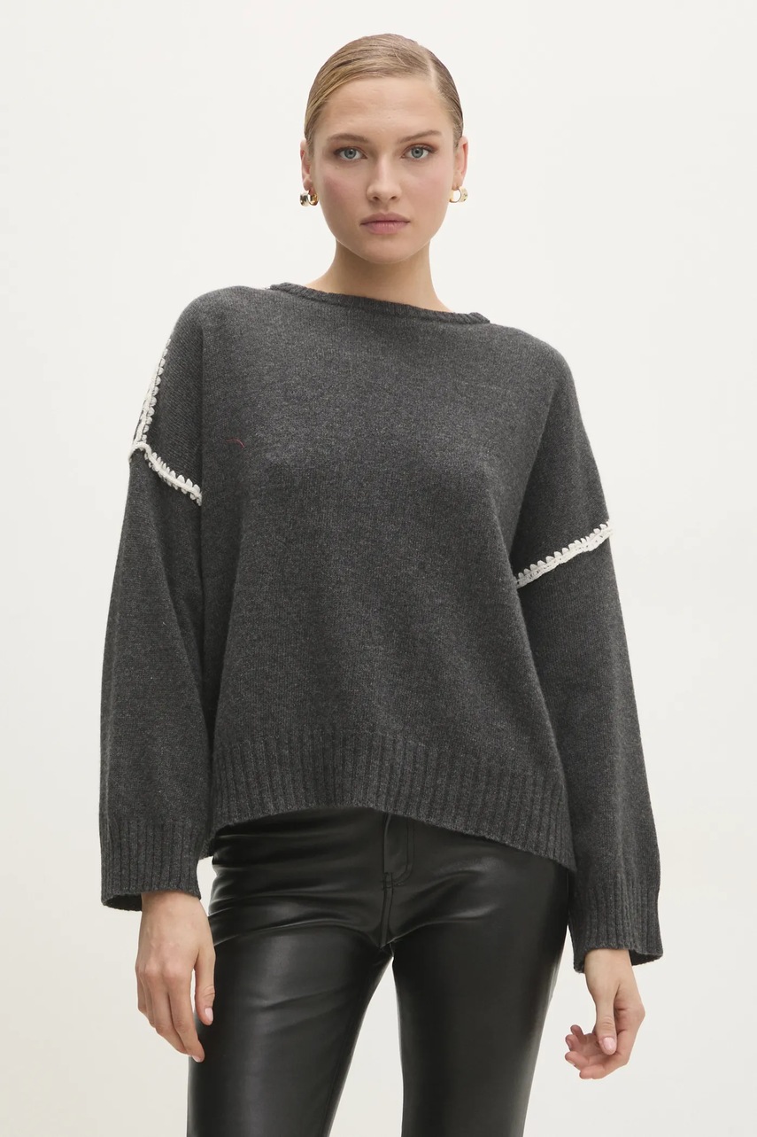 Свитер с шерстью Answear.LAB цвет серый Свитер с шерстью Answear.LAB цвет серый