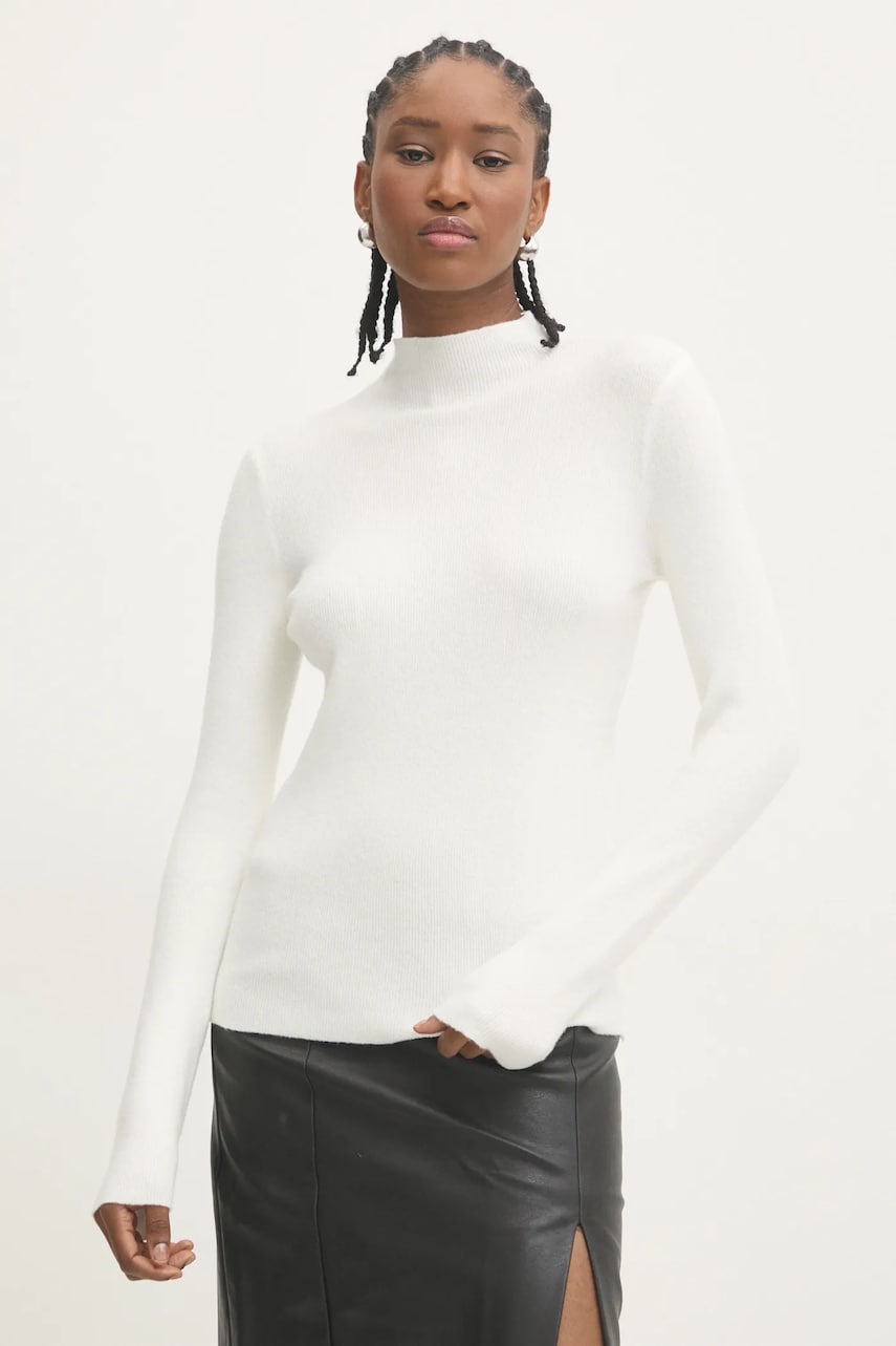 Answear Lab pulover femei, culoarea bej, light, cu turtleneck Answear Lab pulover femei, culoarea bej, light, cu turtleneck
