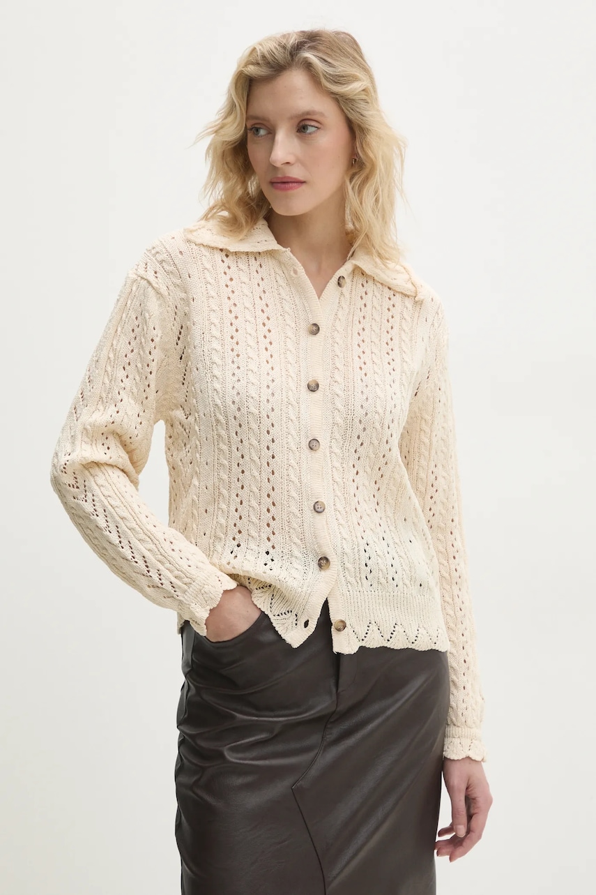 Answear Lab cardigan femei, culoarea bej, light