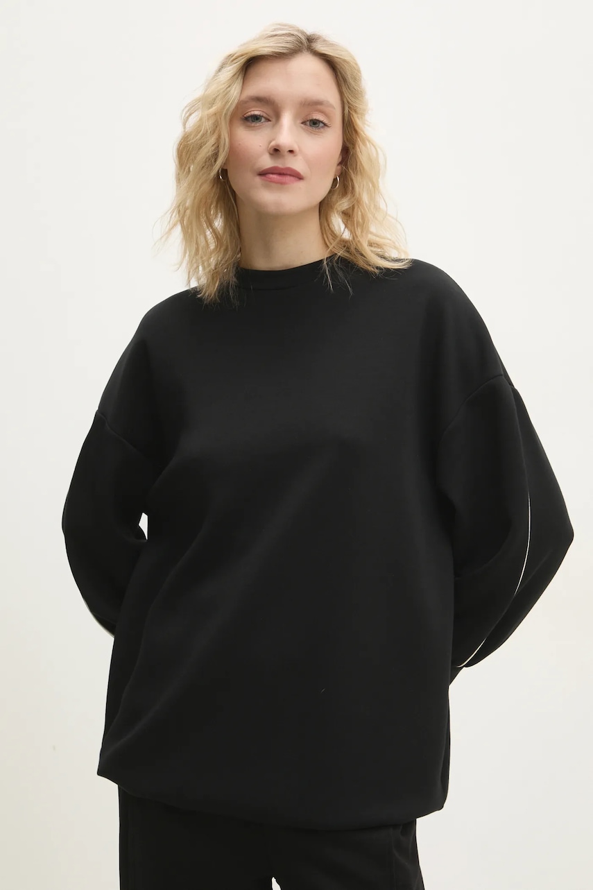 Answear Lab bluza femei, culoarea negru, neted