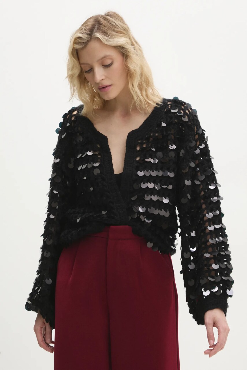 Answear Lab cardigan femei, culoarea negru