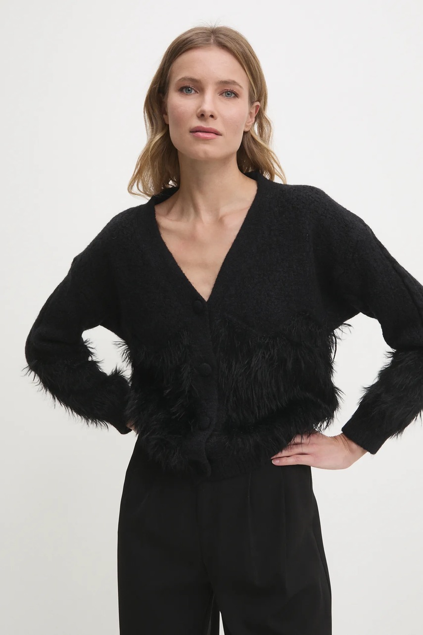 Answear Lab cardigan femei, culoarea negru