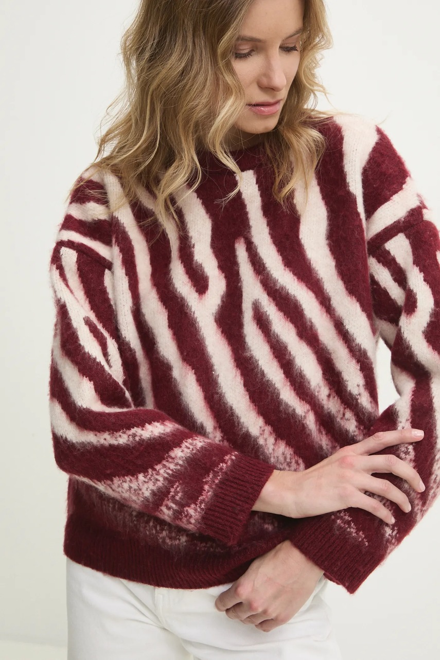 Πουλόβερ Answear.LAB χρώμα: μπορντό φωτογραφία