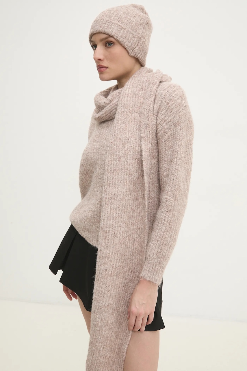 Answear Lab pulover de lana culoarea bej