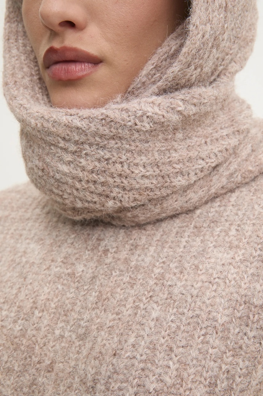 Μάλλινη μπλουζα Answear.LAB χρώμα: μπεζ φωτογραφία