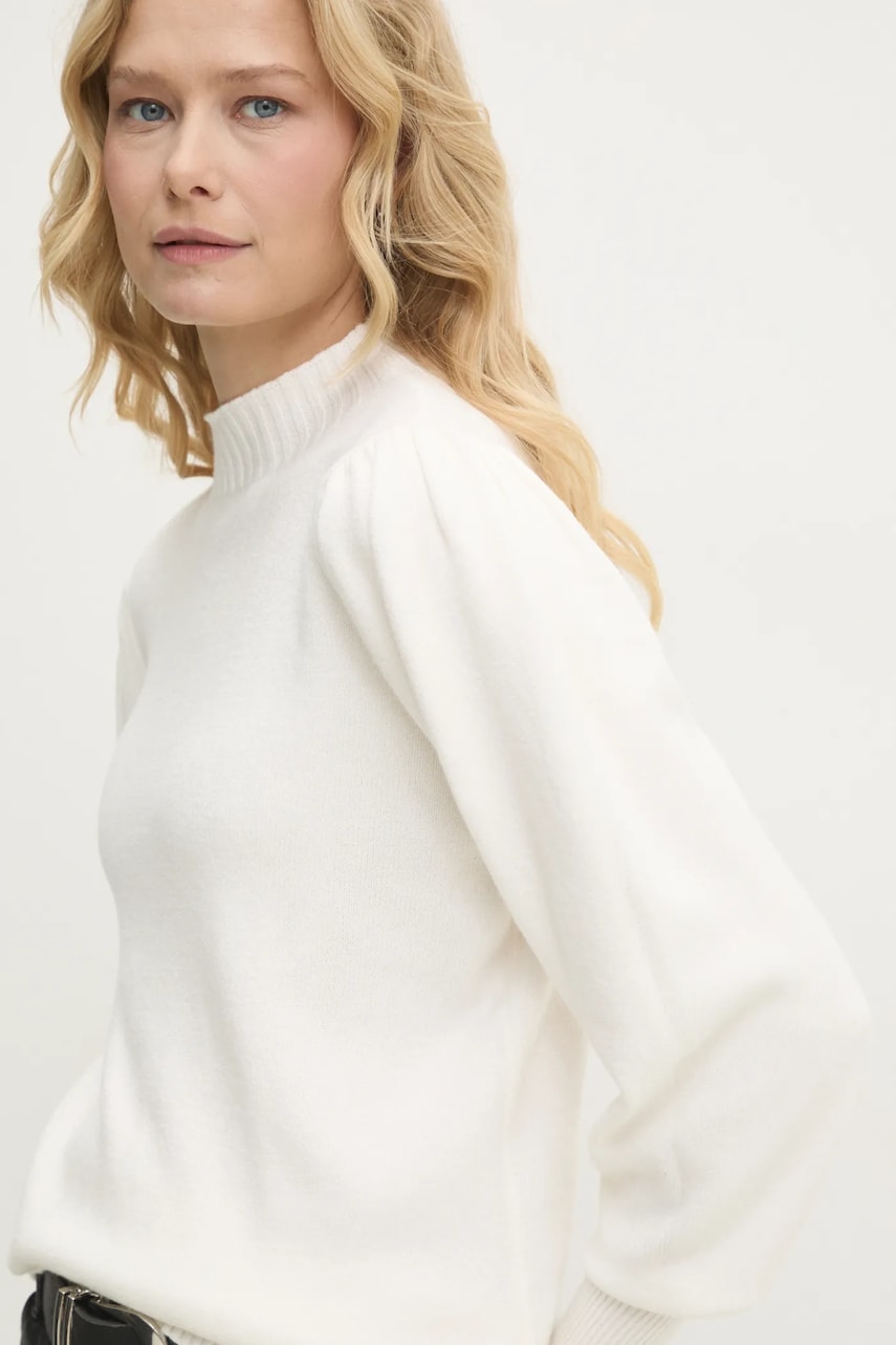 Answear Lab pulover femei, culoarea alb, cu turtleneck Answear Lab pulover femei, culoarea alb, cu turtleneck