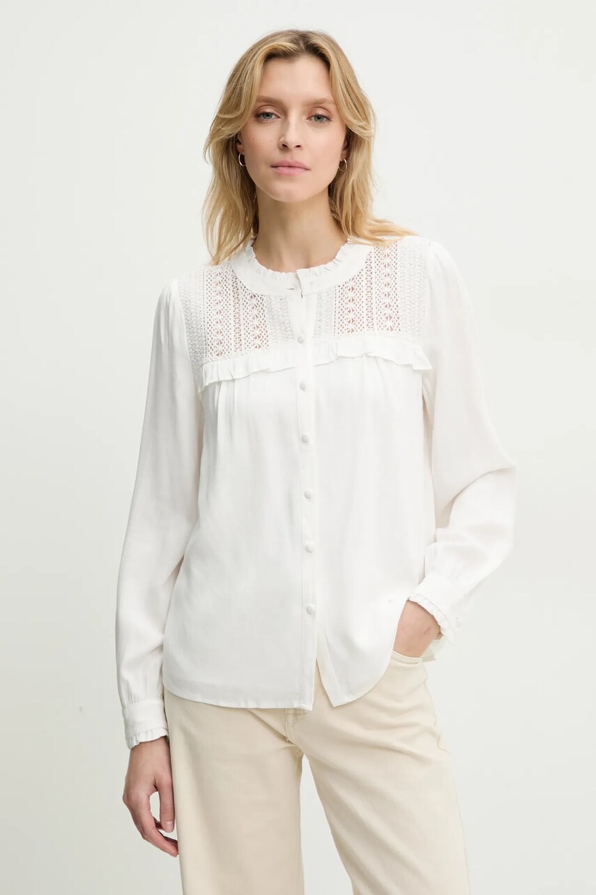 Answear Lab bluza femei, culoarea bej, neted