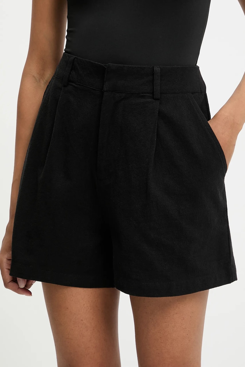 Levně Bavlněné šortky Answear Lab dámské, černá barva, high waist