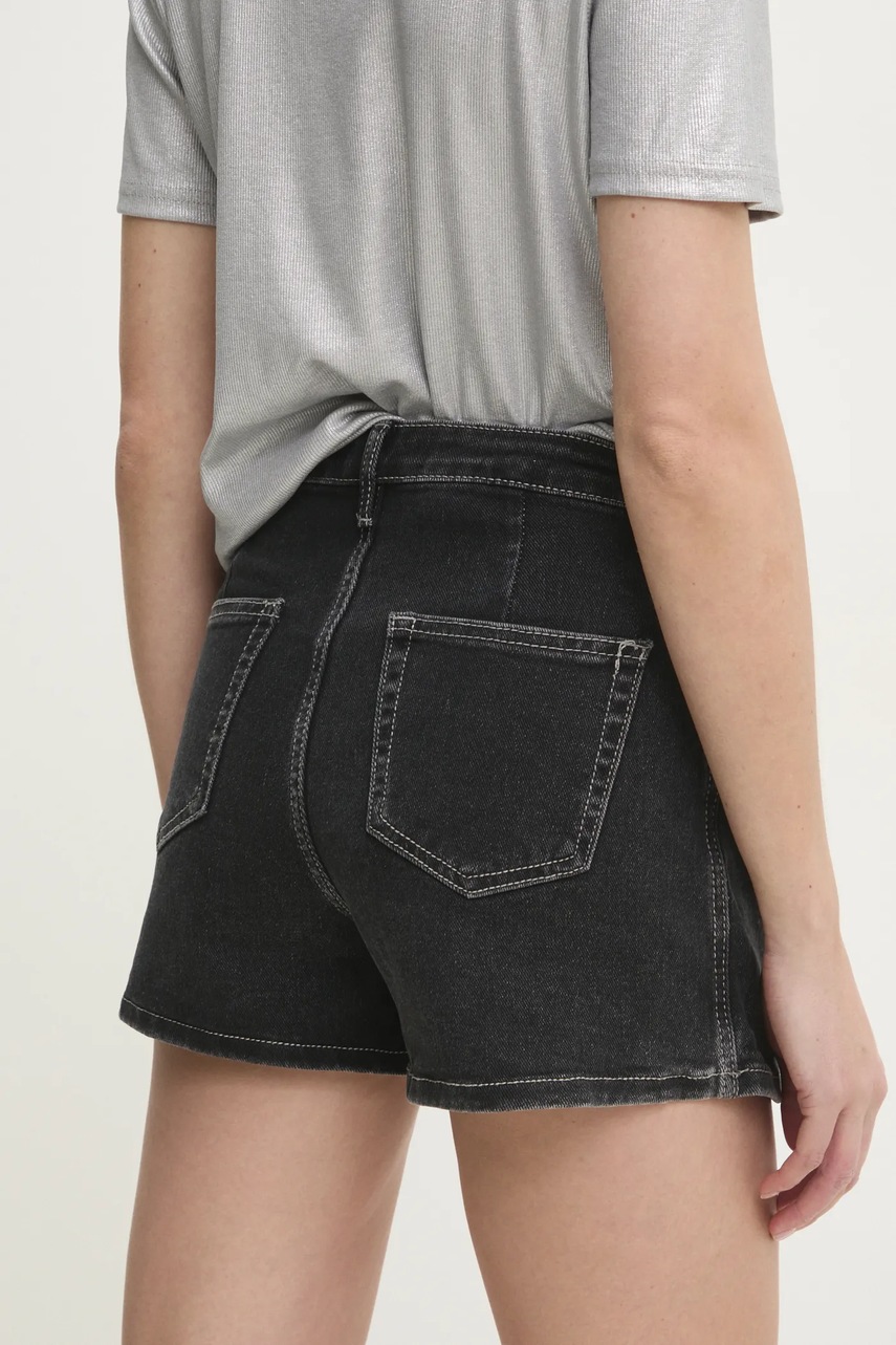 Τζιν σορτς Answear.LAB χρώμα: μαύρο φωτογραφία