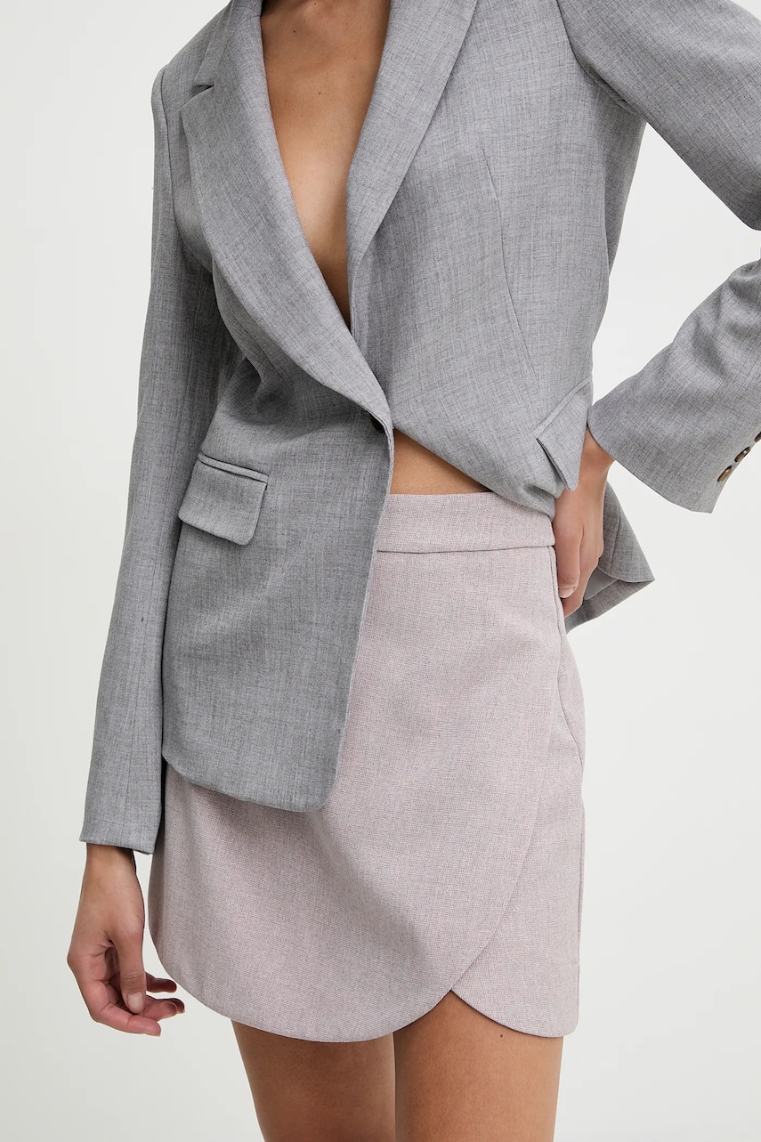 Answear Lab fustă pantaloni femei, culoarea roz, neted, high waist Answear Lab fustă pantaloni femei, culoarea roz, neted, high waist