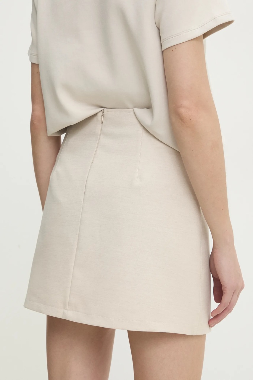 Φούστα και φόρεμα Answear.LAB χρώμα: μπεζ φωτογραφία