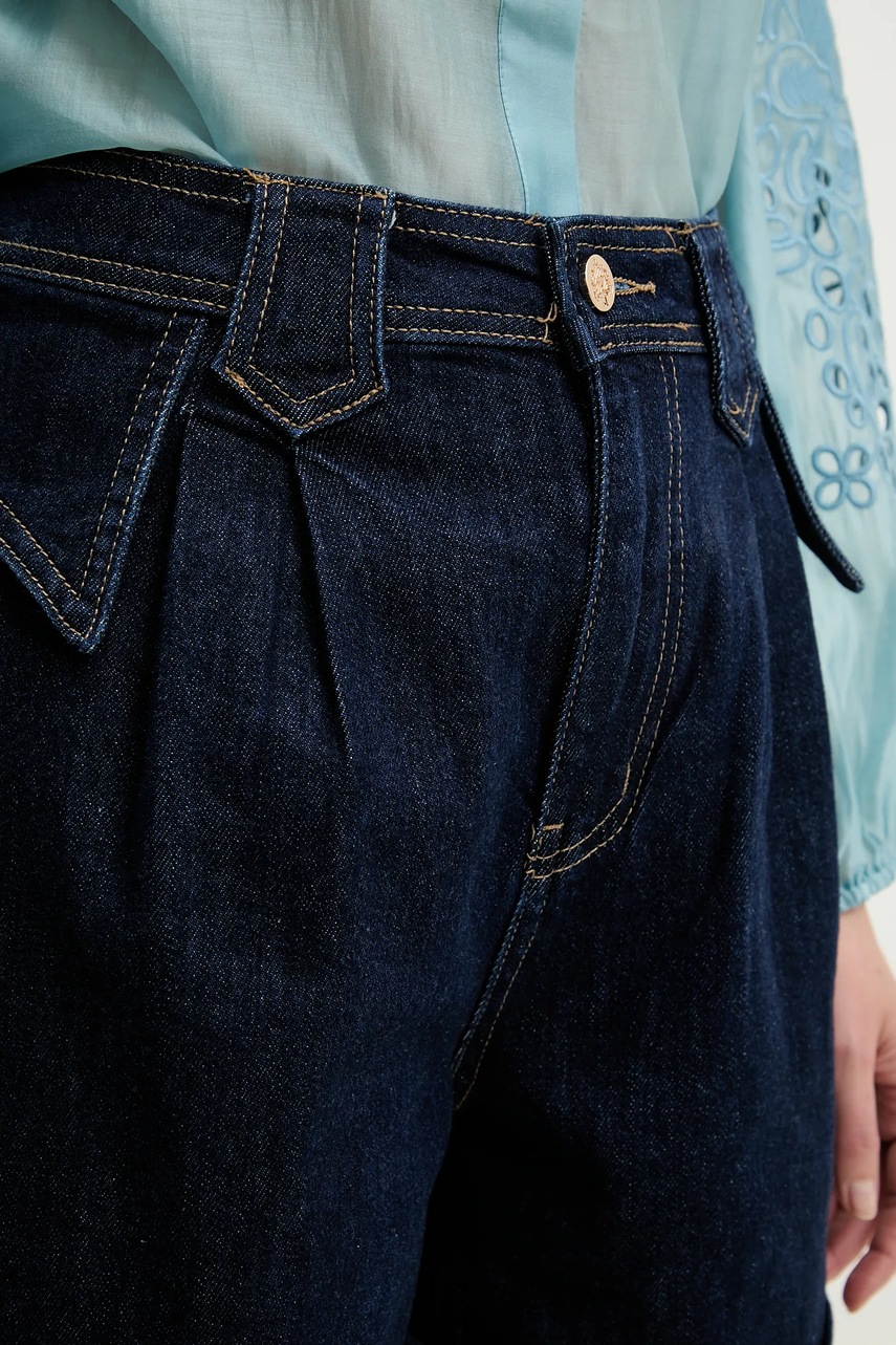 Τζιν σορτς Answear.LAB χρώμα: ναυτικό μπλε φωτογραφία