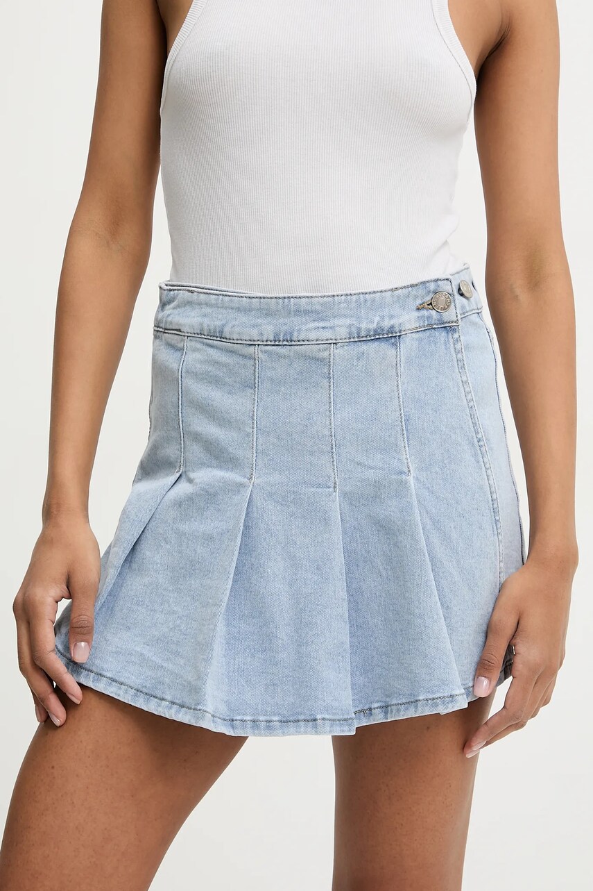 Answear Lab pantaloni scurti jeans neted, high waist