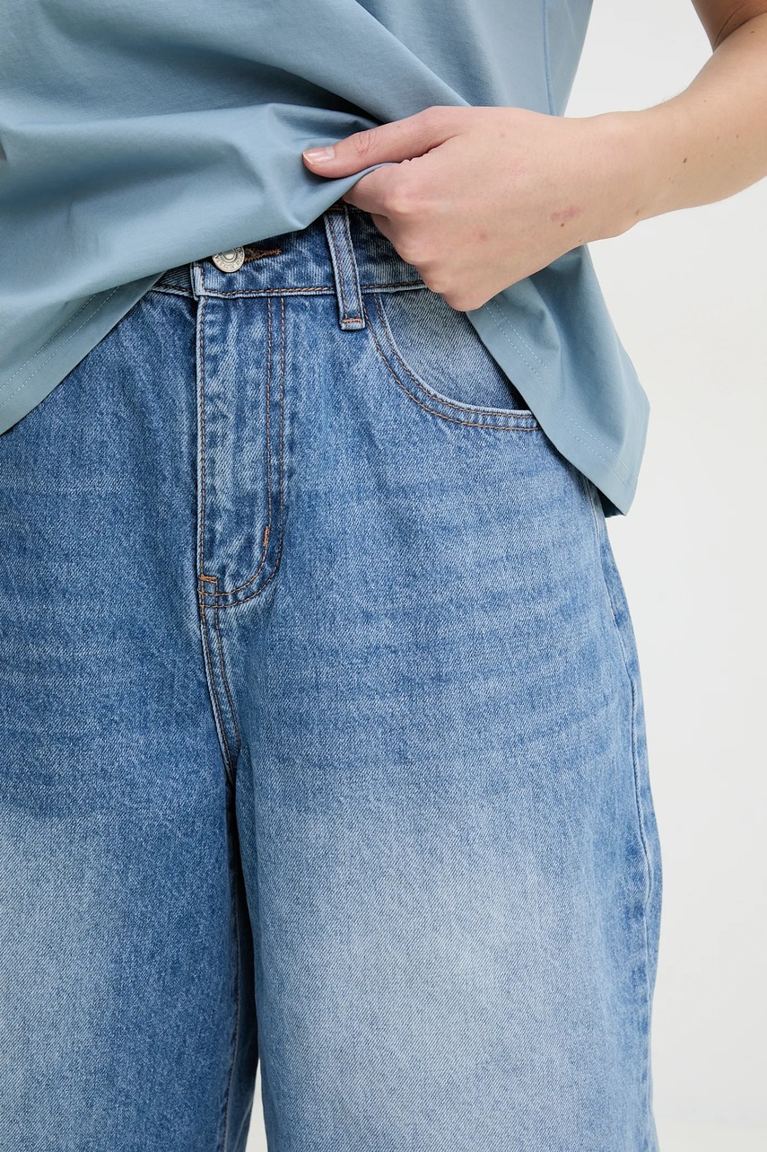 Τζιν σορτς Answear.LAB χρώμα: μπλε φωτογραφία