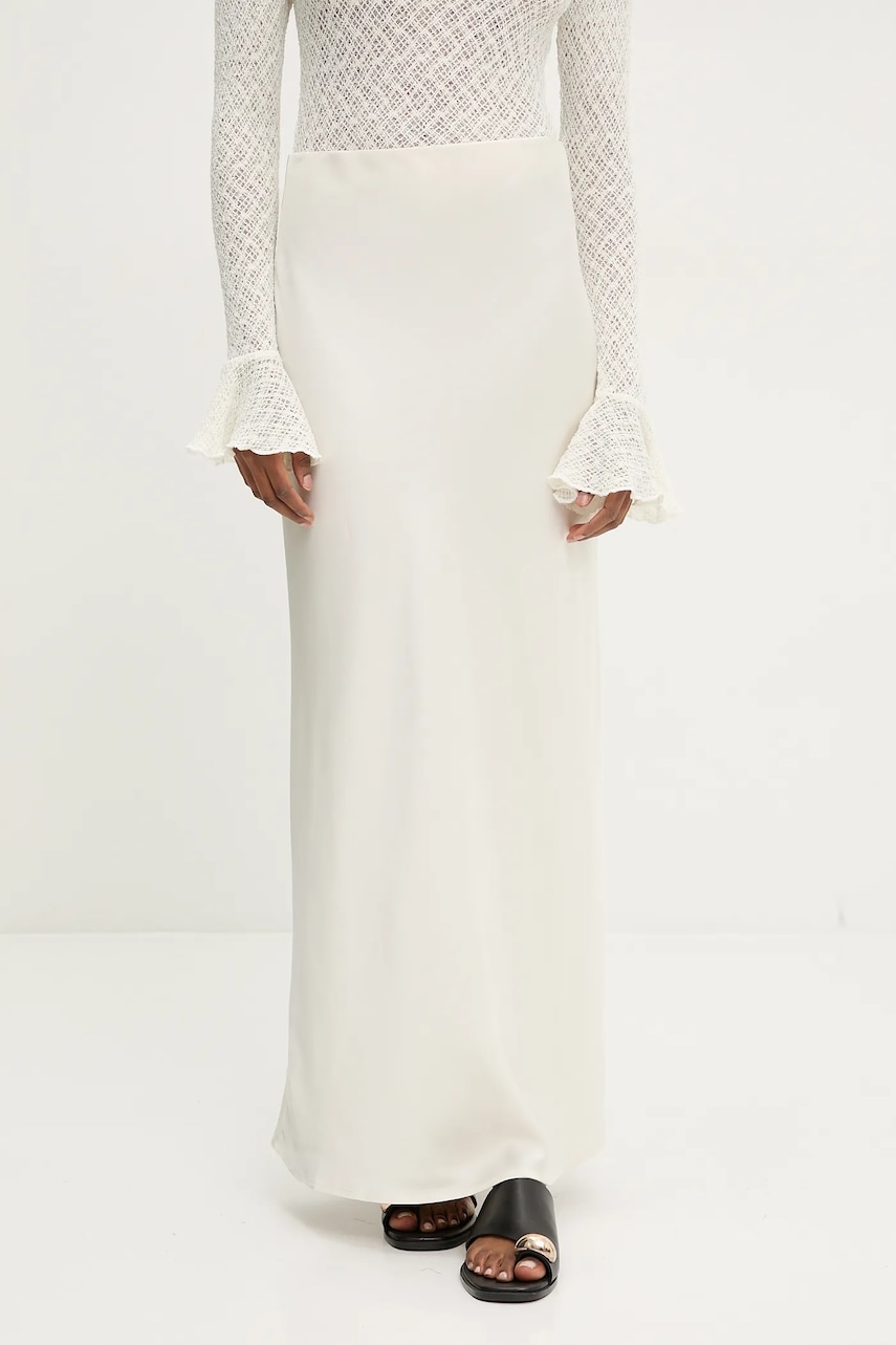 Answear Lab fustă culoarea bej, maxi, drept