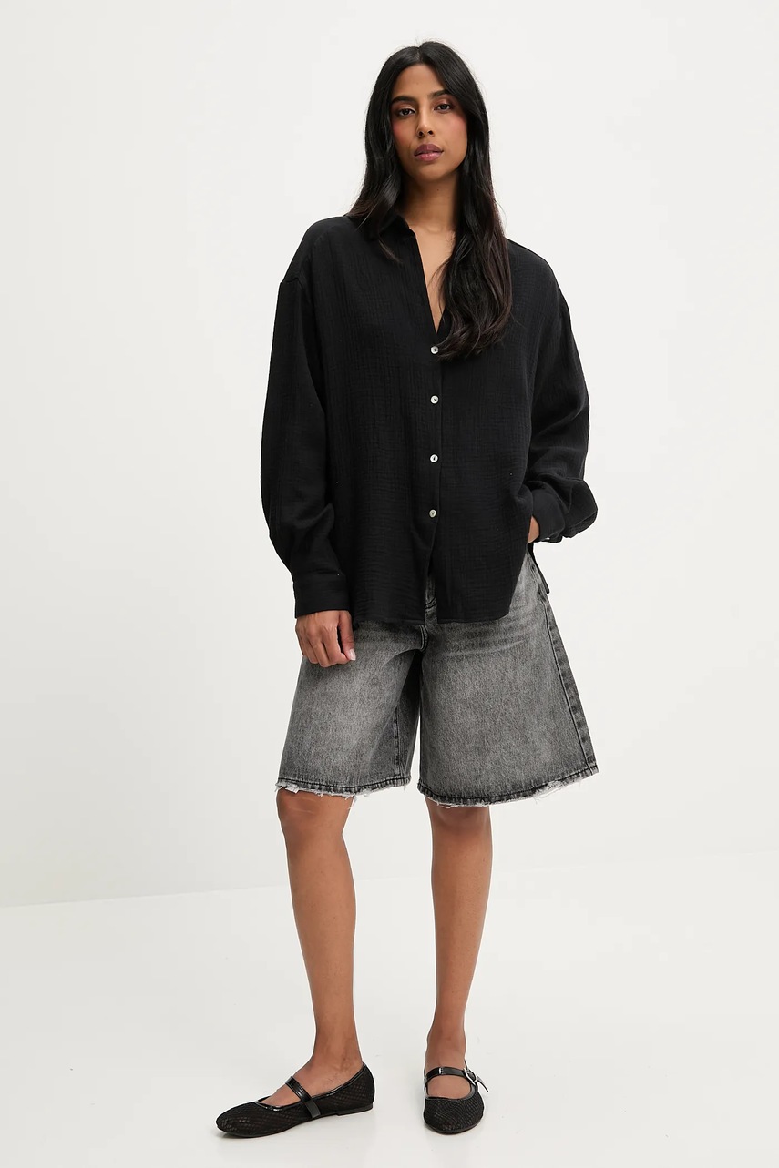 Τζιν σορτς Answear.LAB χρώμα: γκρι φωτογραφία