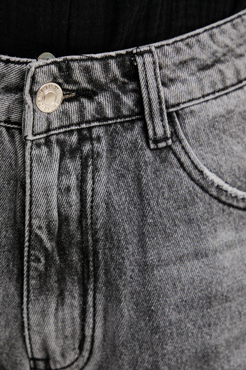 Τζιν σορτς Answear.LAB χρώμα: γκρι φωτογραφία