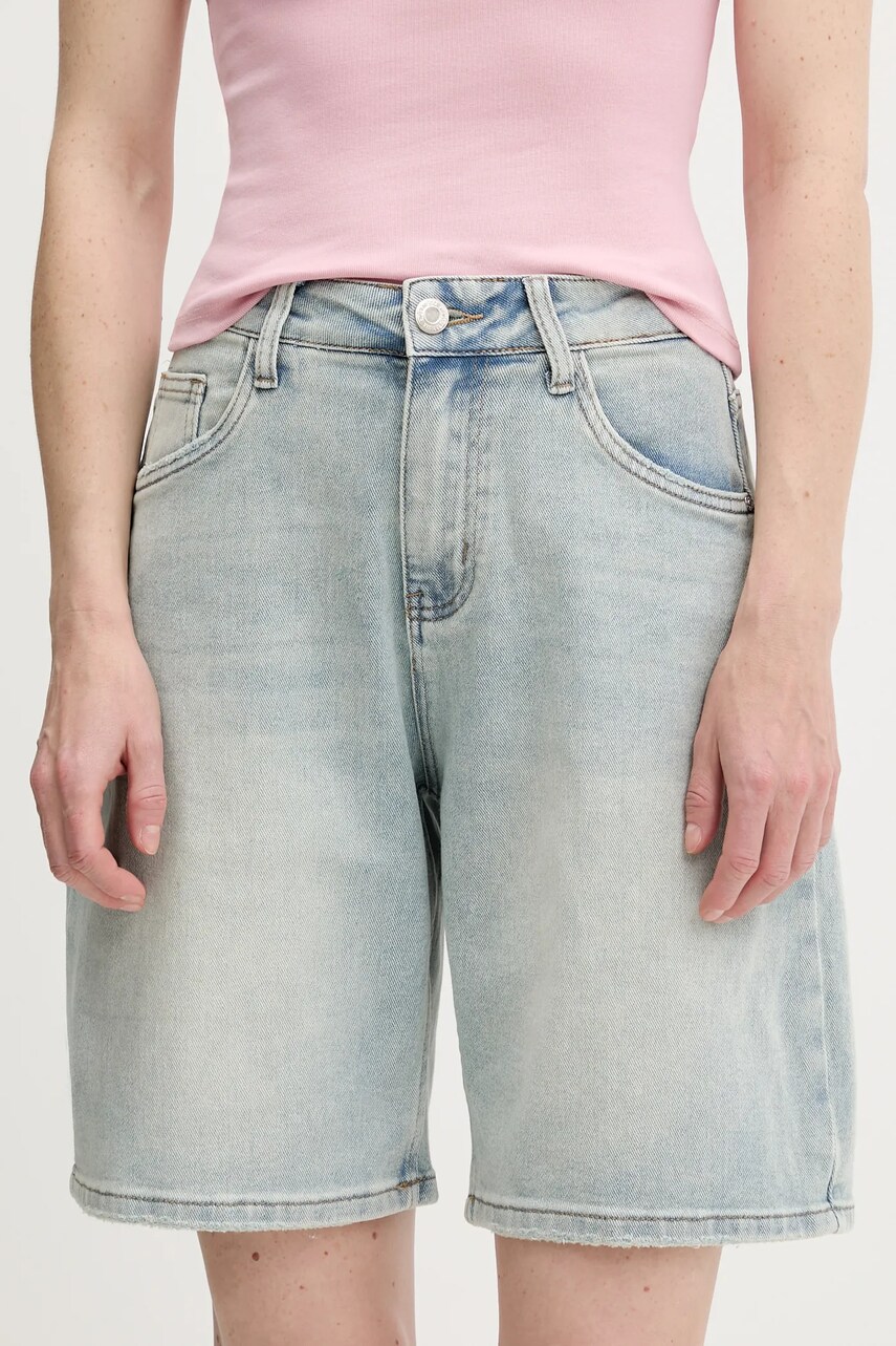 Levně Džínové šortky Answear Lab dámské, modrá barva, high waist