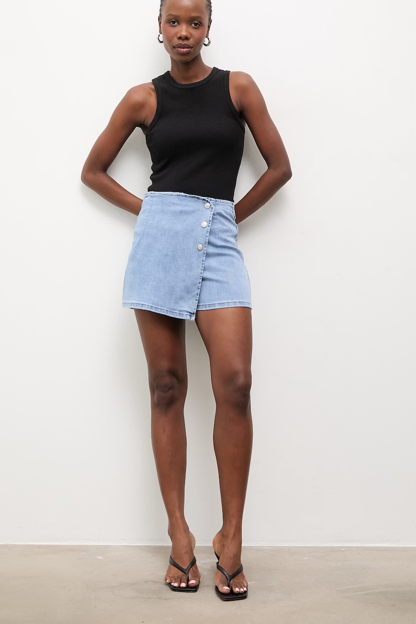 Džínová kalhotová sukně Answear.LAB