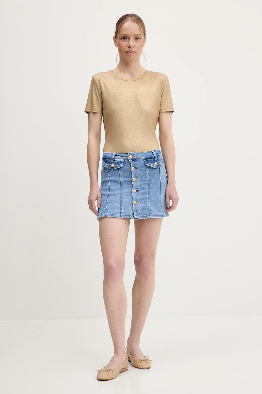 Джинсовые брюки-юбка Answear.LAB однотонная средняя посадка Джинсовые брюки-юбка Answear.LAB однотонная средняя посадка