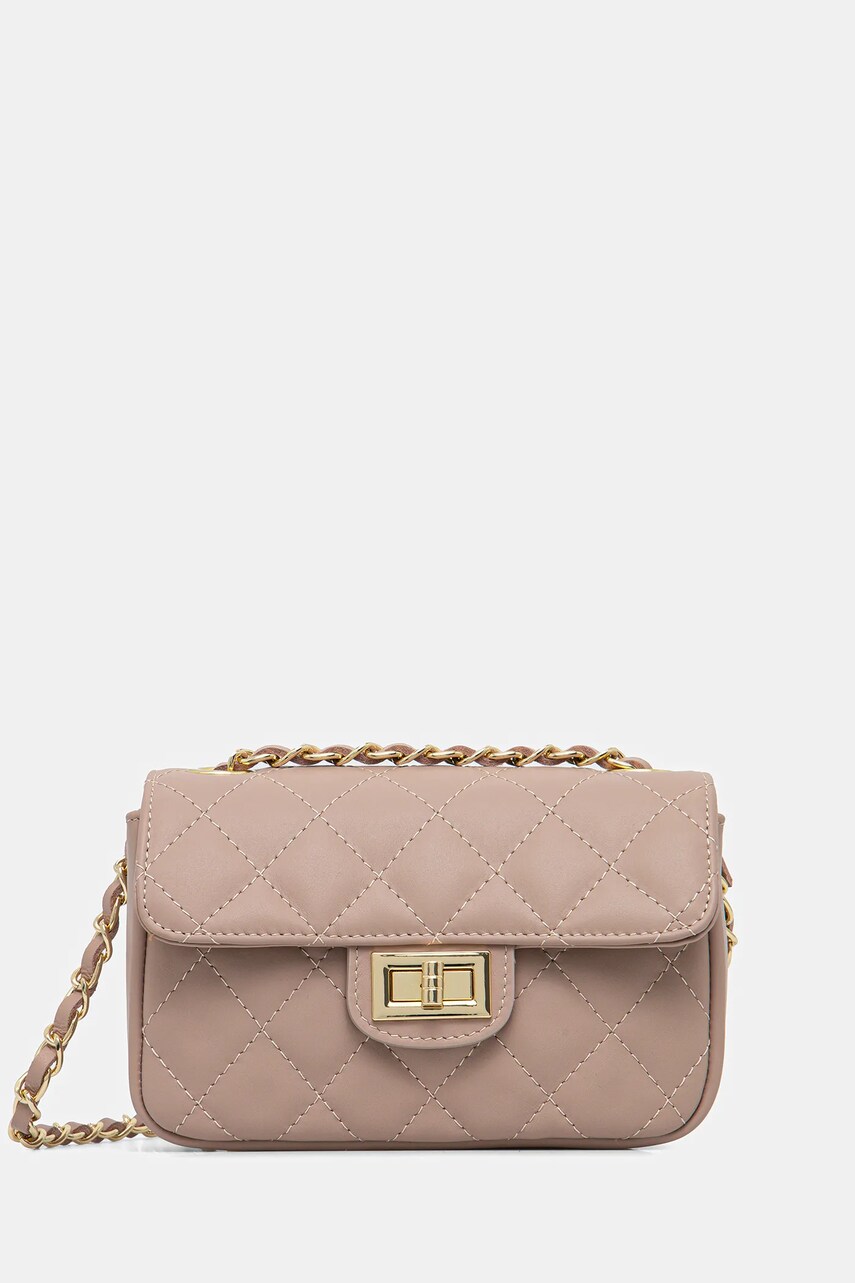 Answear Lab poseta de piele culoarea bej