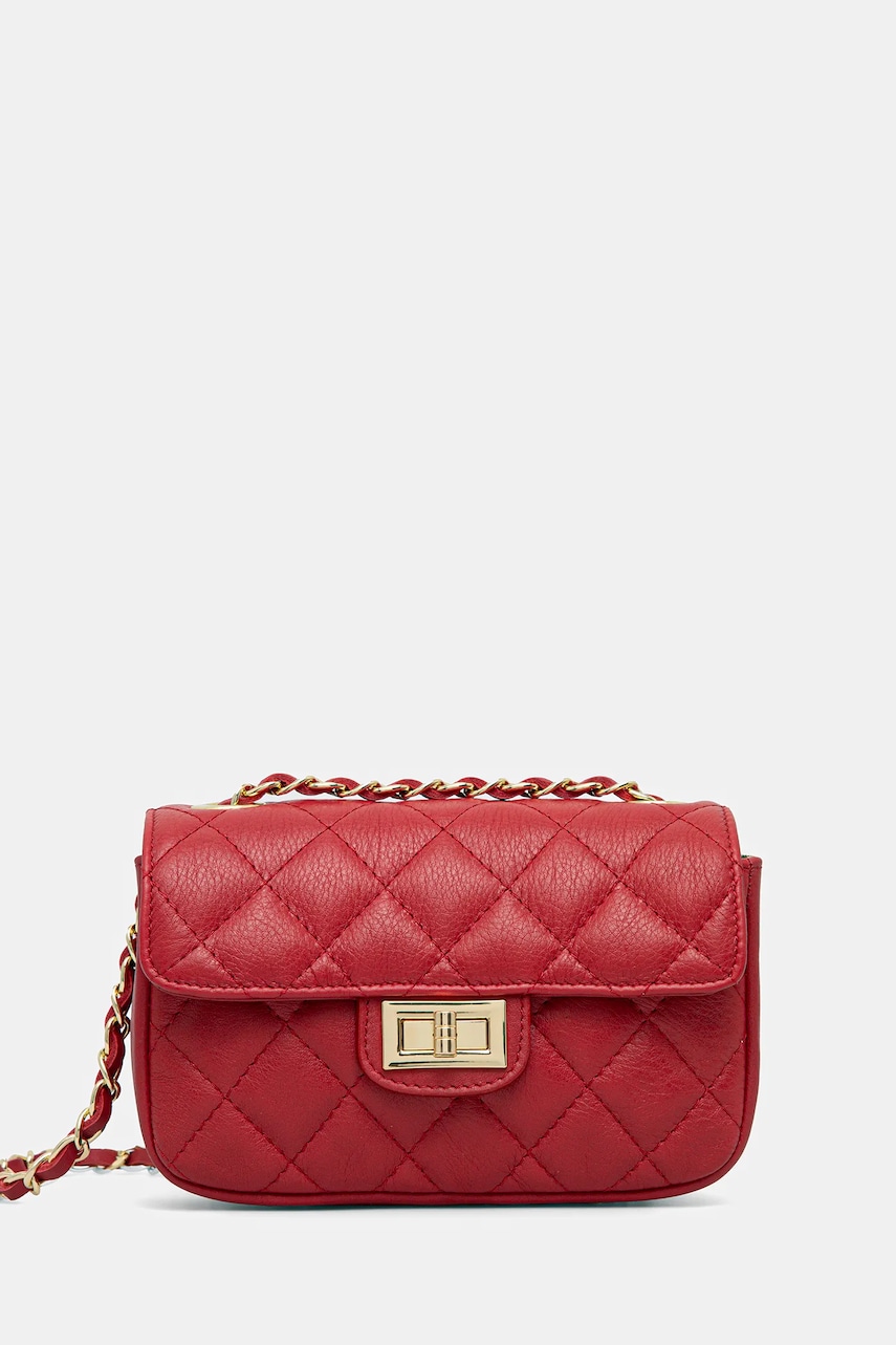 Answear Lab poseta de piele culoarea bej