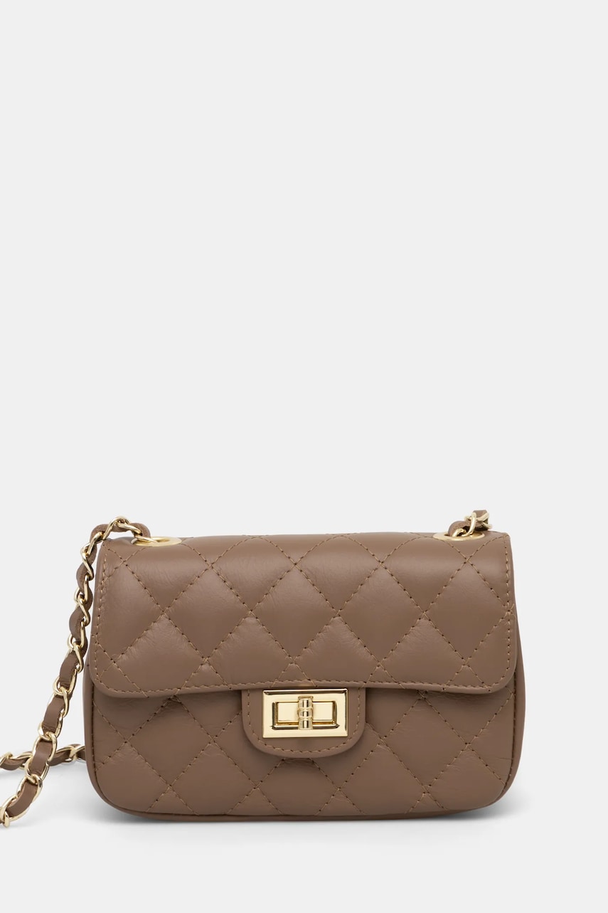 Answear Lab poseta de piele culoarea bej