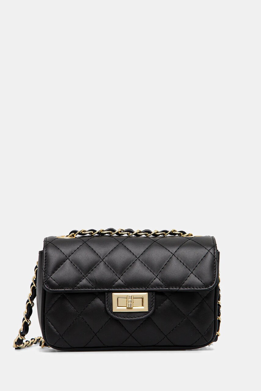 Answear Lab poseta de piele culoarea bej