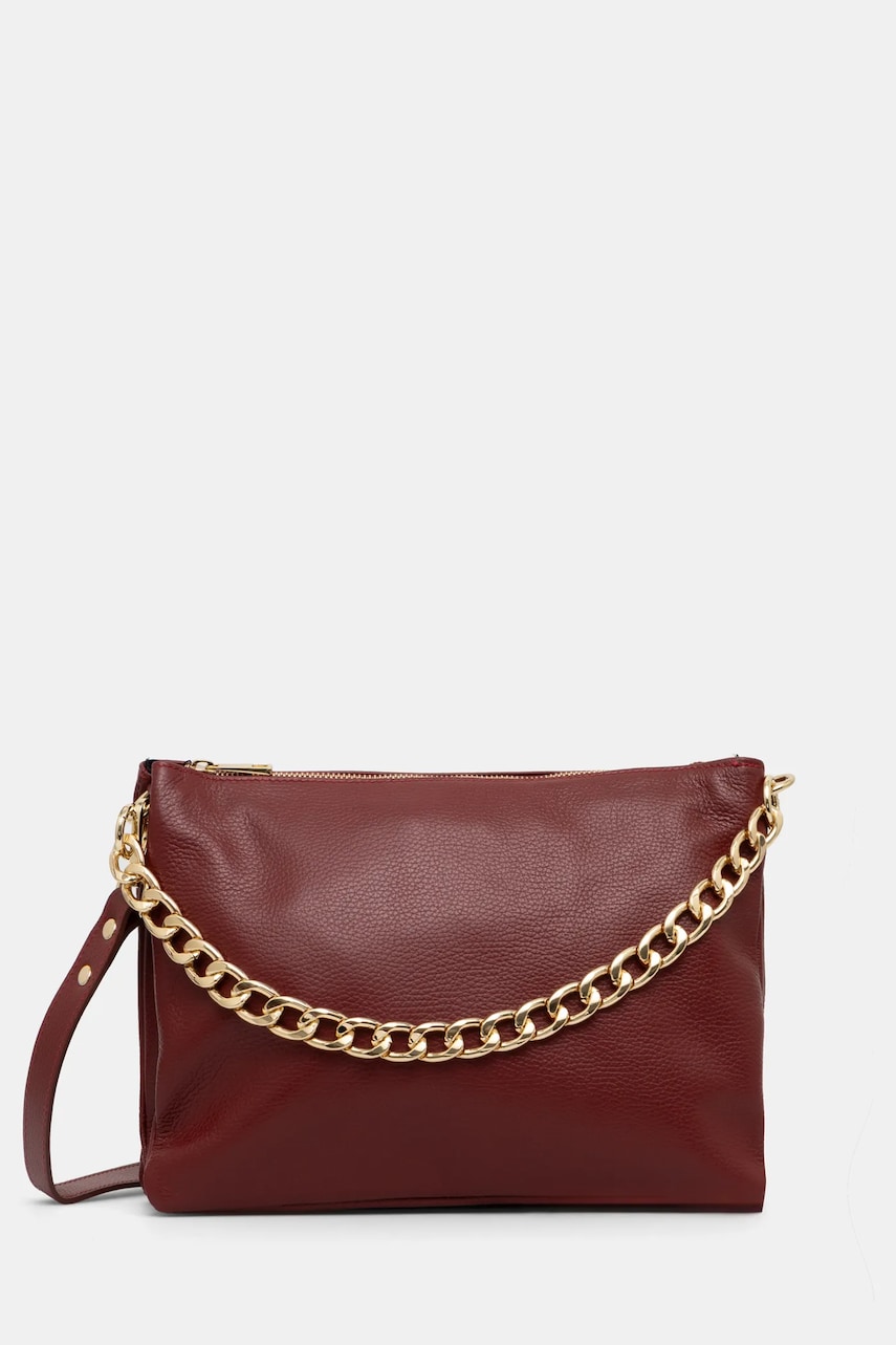 Answear Lab poseta de piele culoarea rosu - 0 | YEO