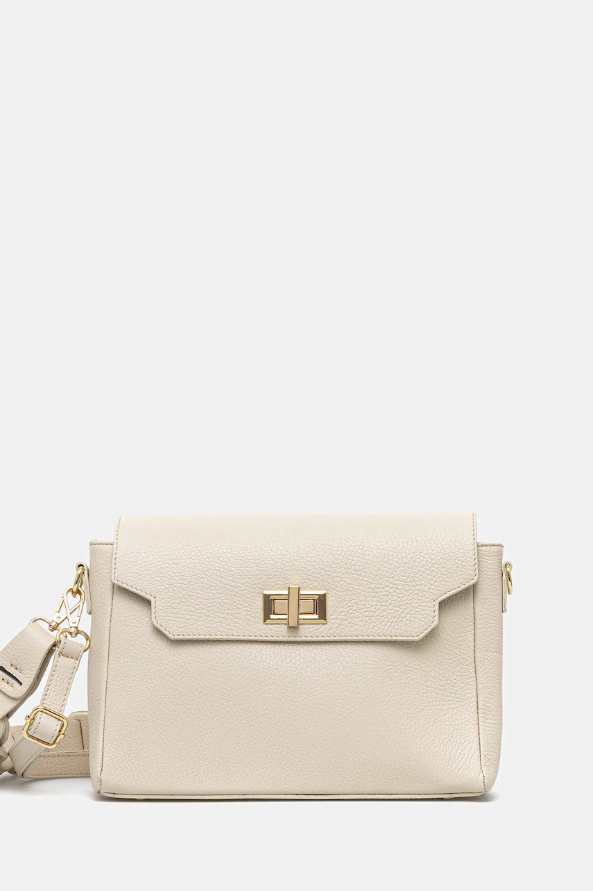 Answear Lab poseta de piele culoarea maro