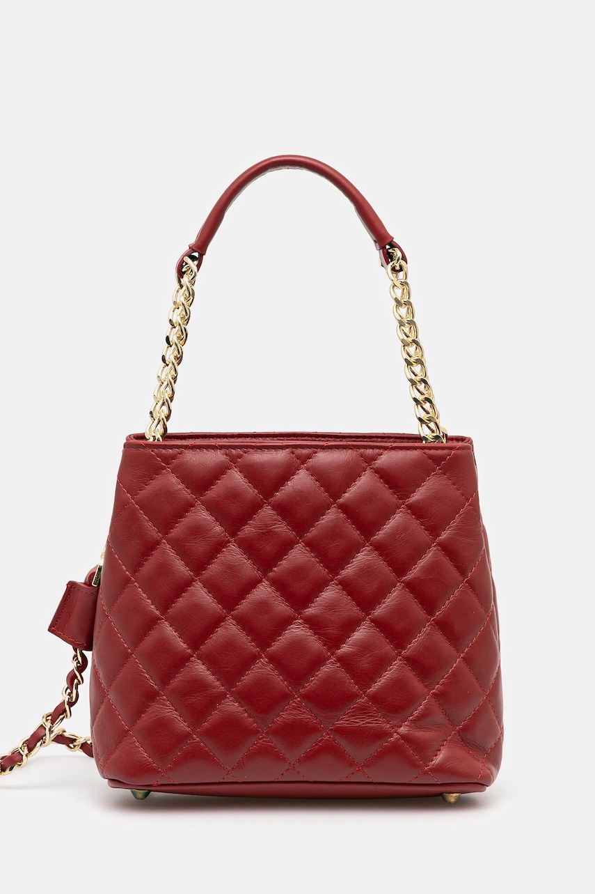 Answear Lab poseta de piele culoarea rosu