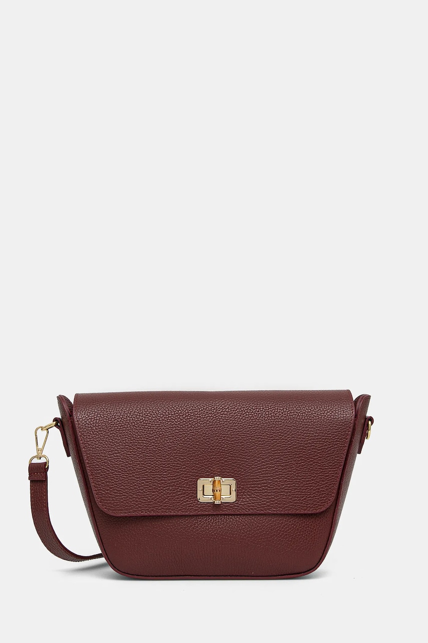 Answear Lab poseta de piele culoarea rosu