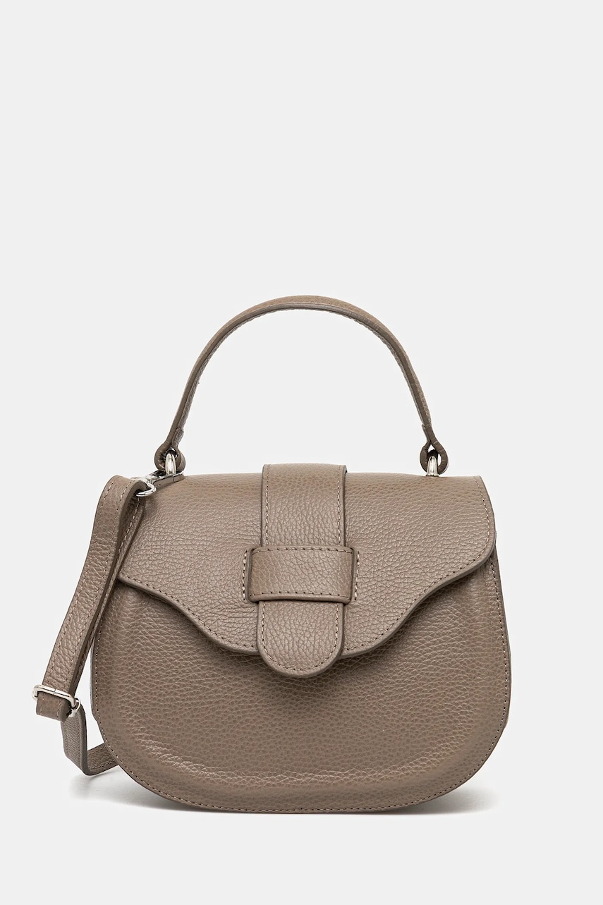 Answear Lab poseta de piele culoarea bordo