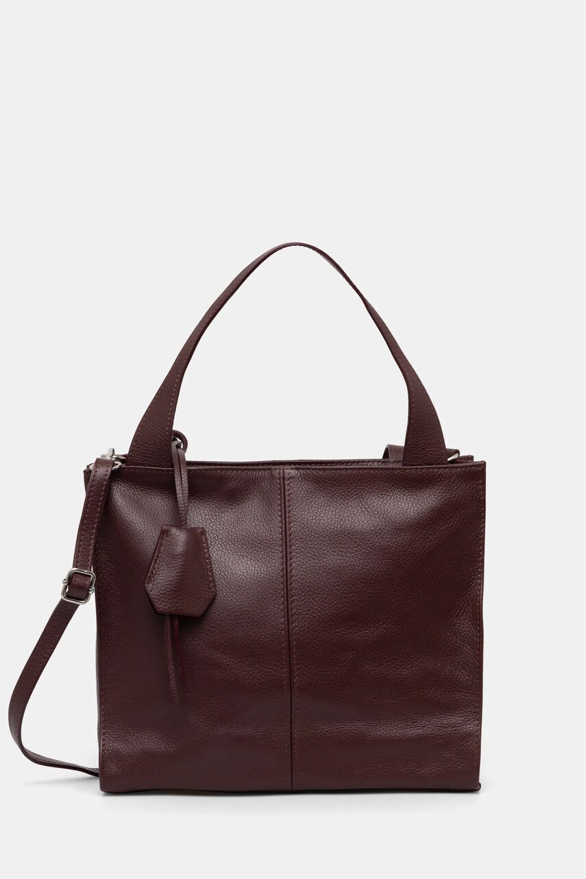 

Кожена чанта Answear Lab в бордо