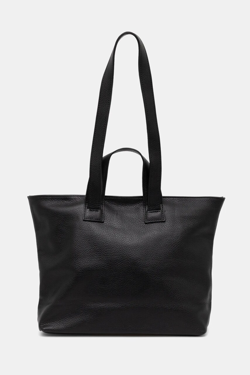 Answear Lab poseta de piele culoarea negru