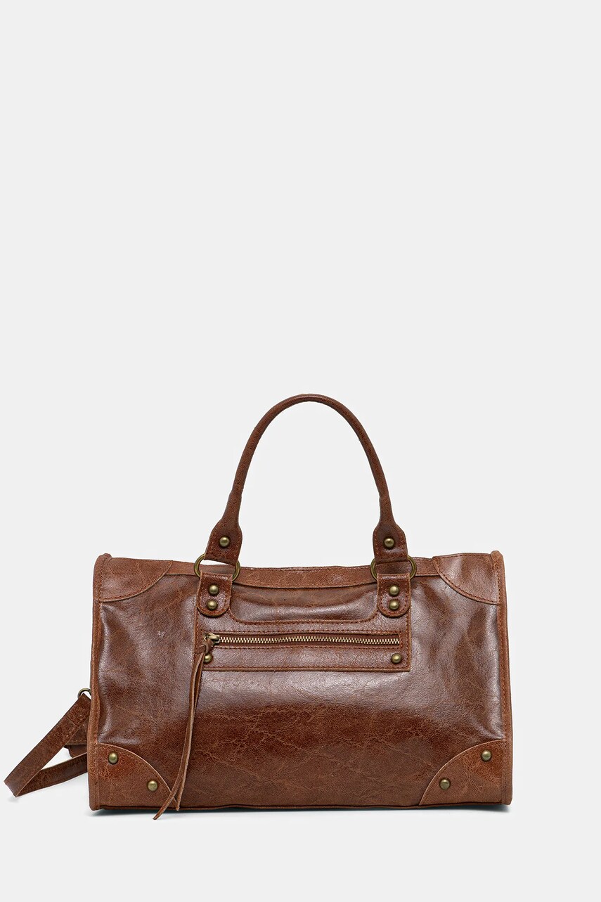 Answear Lab poseta de piele culoarea maro