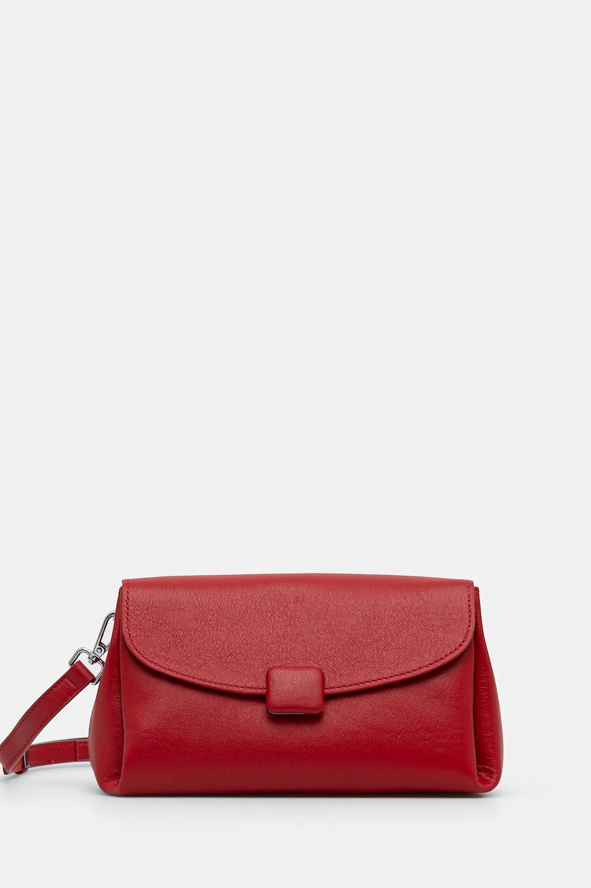 Answear Lab poseta de piele culoarea rosu