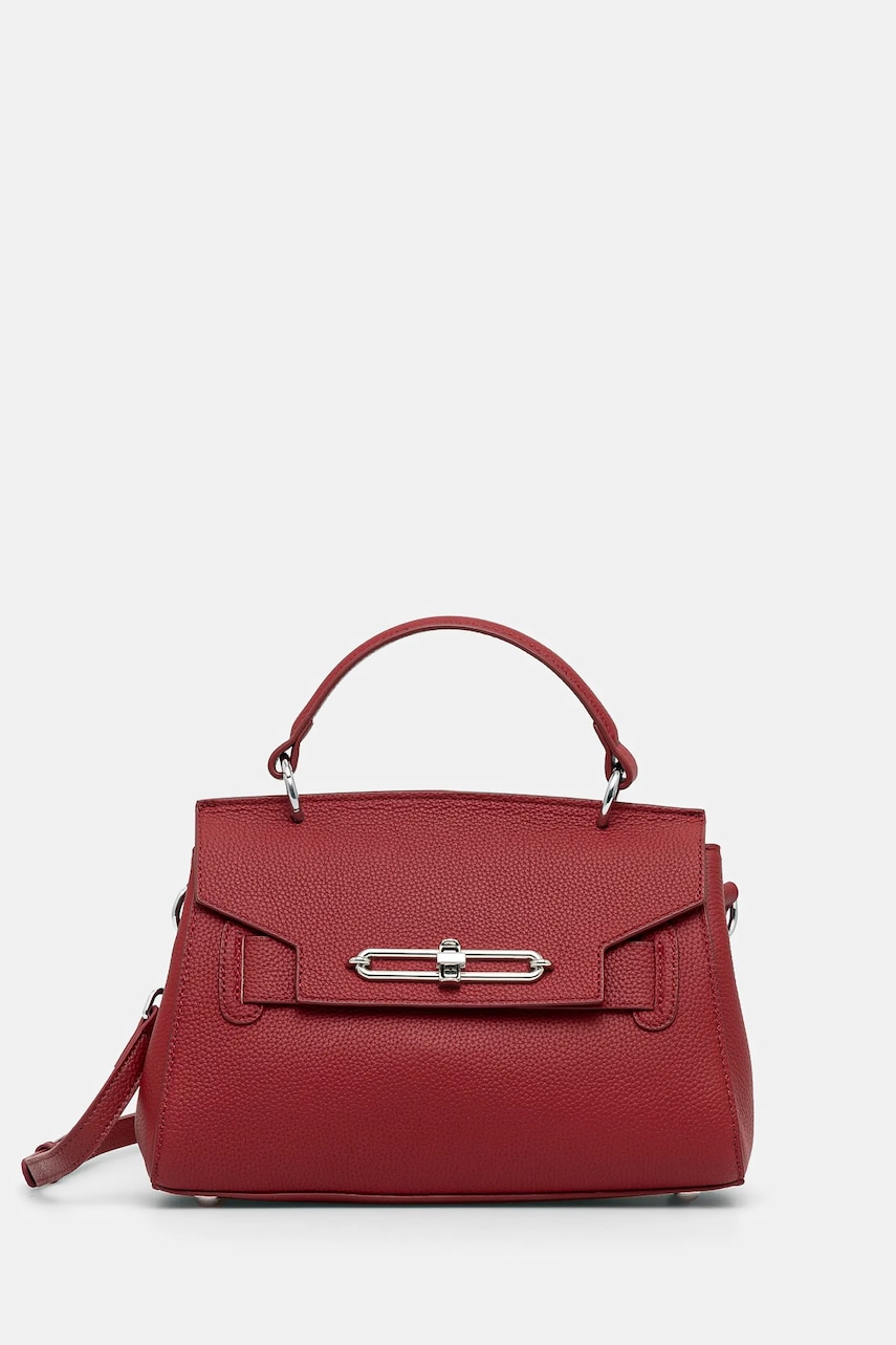 Answear Lab poseta de piele culoarea rosu