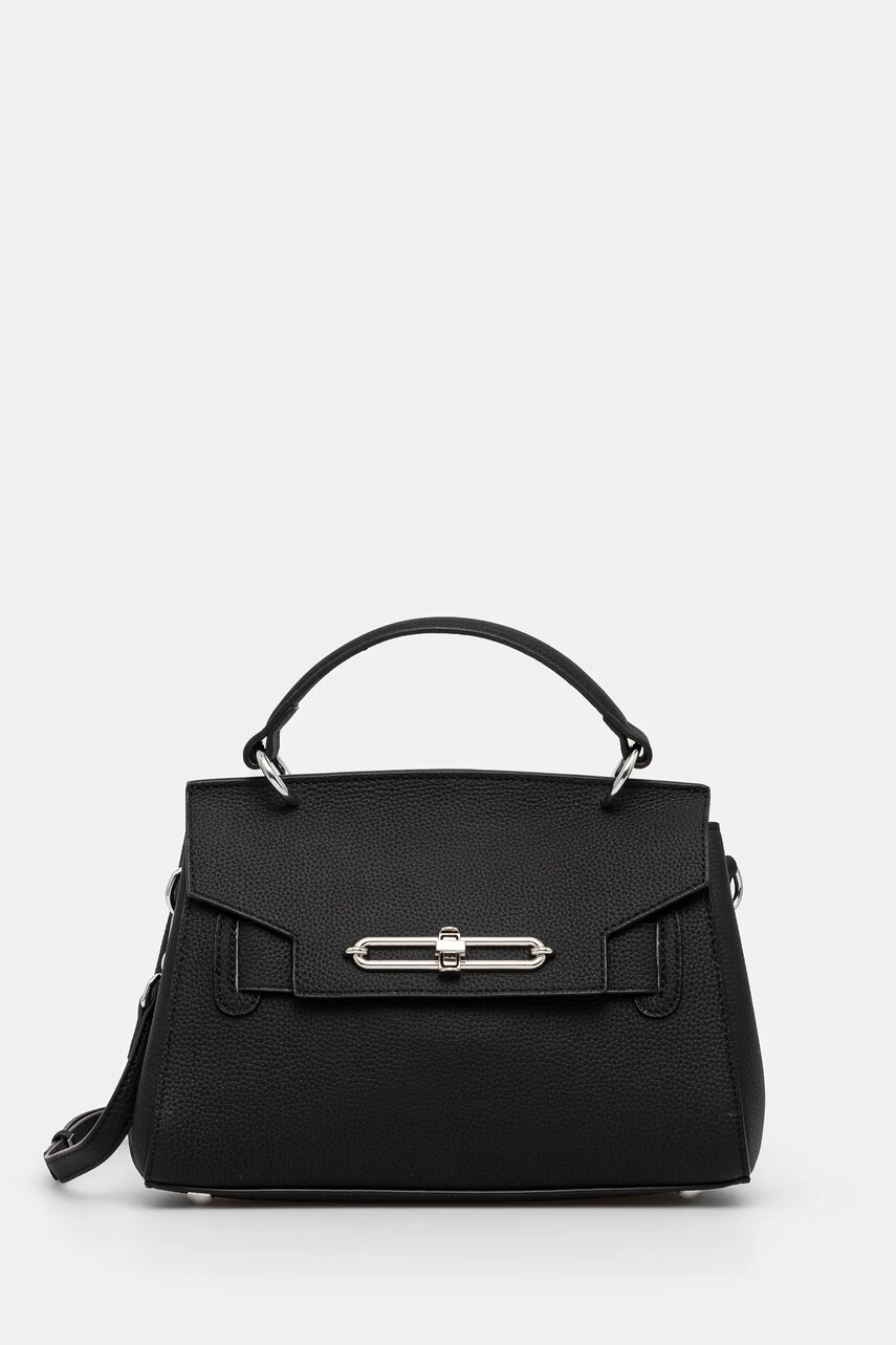 Answear Lab poseta de piele culoarea negru