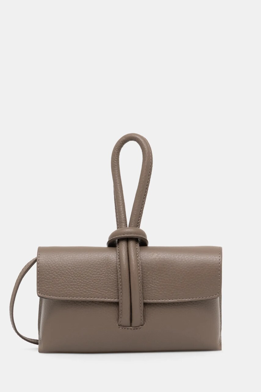 Answear Lab poseta de piele culoarea maro