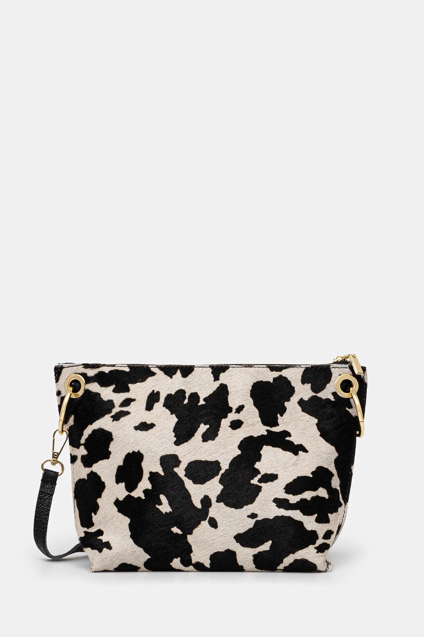 Answear Lab poseta de piele culoarea negru