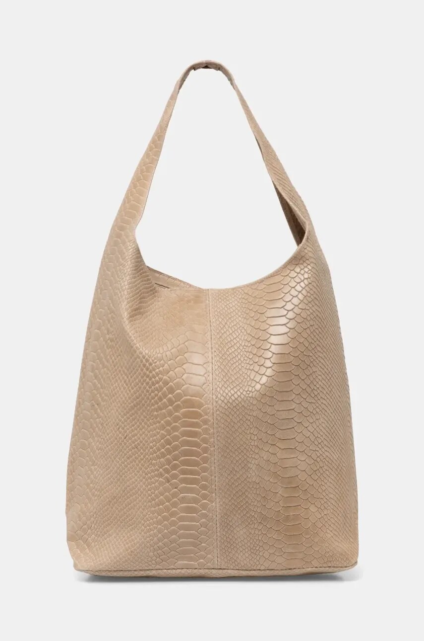 Answear Lab poseta de piele culoarea bej