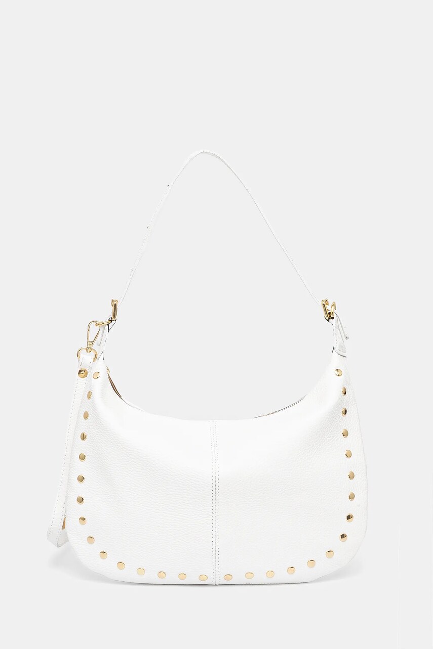 Answear Lab poseta de piele culoarea alb