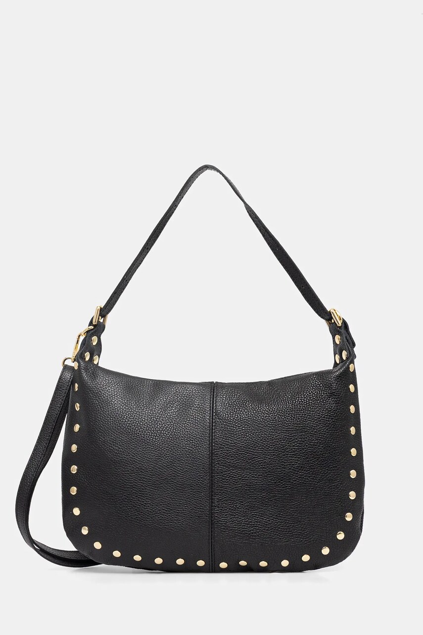 Answear Lab poseta de piele culoarea negru