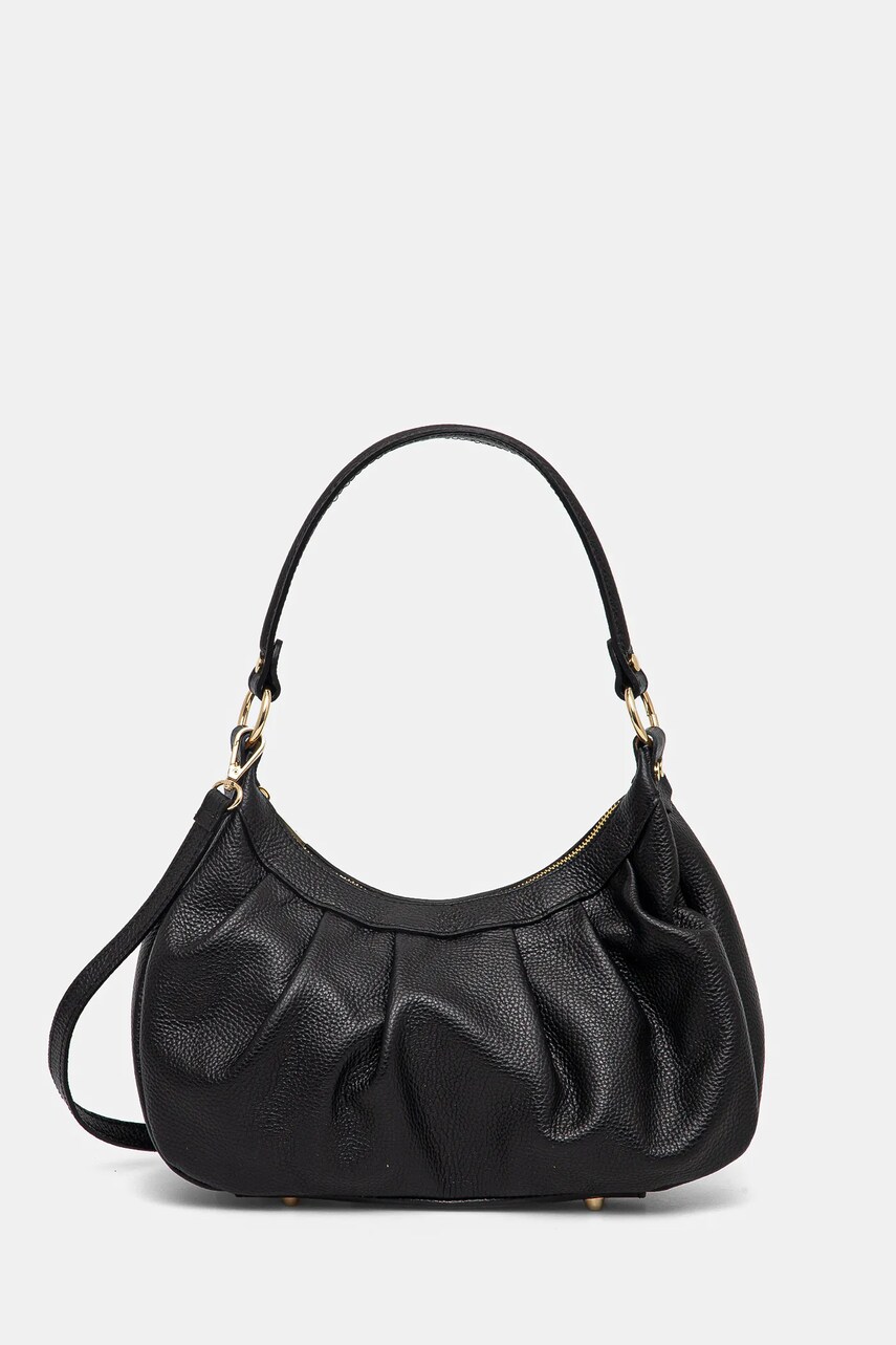Answear Lab poseta de piele culoarea negru