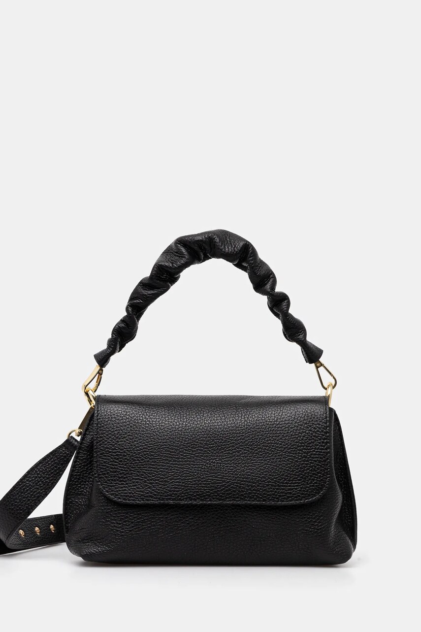Answear Lab poseta de piele culoarea negru