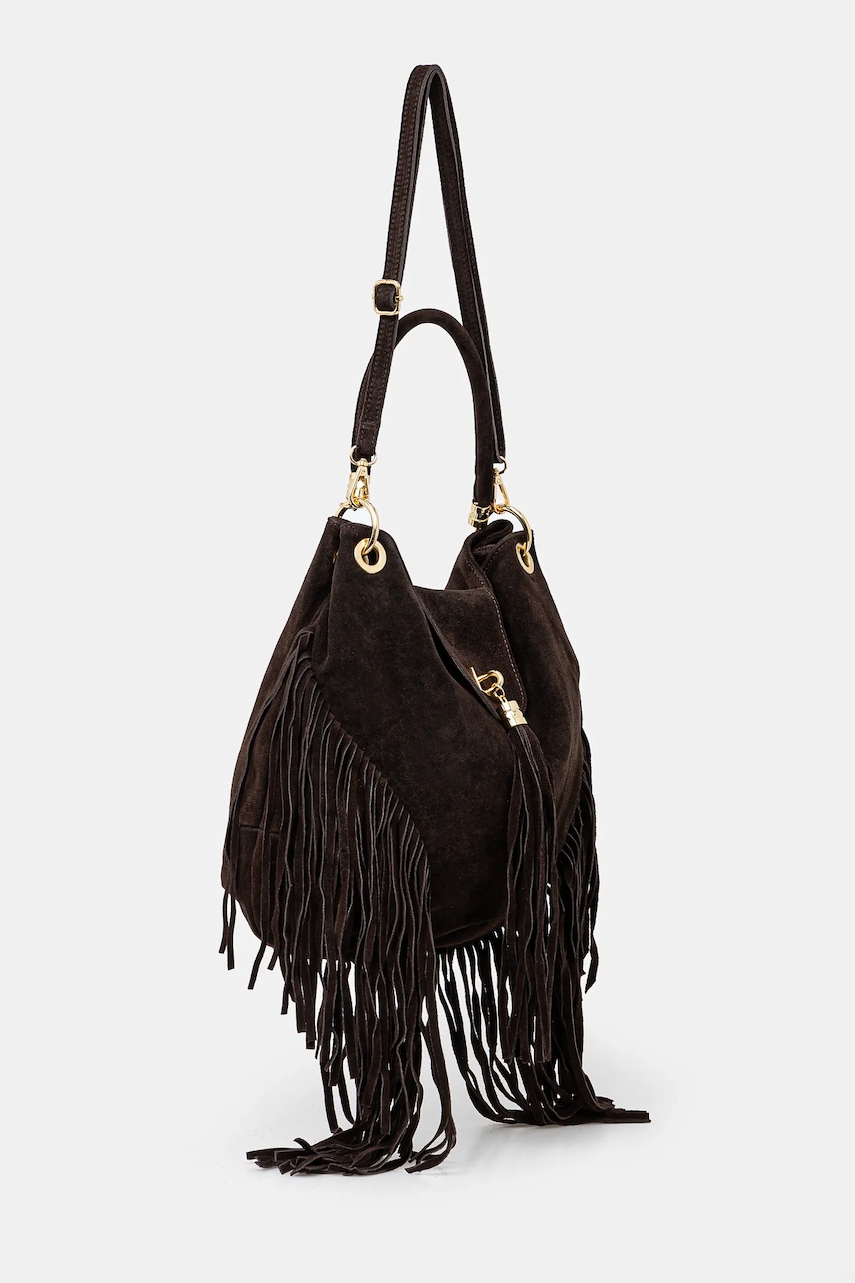 Замшевая сумочка Answear.LAB цвет коричневый Замшевая сумочка Answear.LAB цвет коричневый