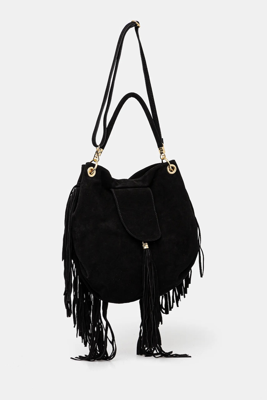 Замшевая сумочка Answear.LAB цвет чёрный Замшевая сумочка Answear.LAB цвет чёрный