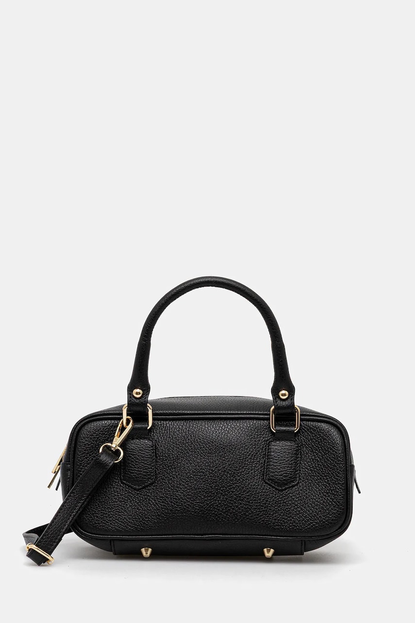 Answear Lab poseta de piele culoarea negru